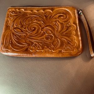 Patricia Nash Cassini Tooled Leather Wristlet